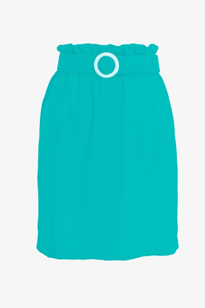 Gathered Skirt Turquoise
