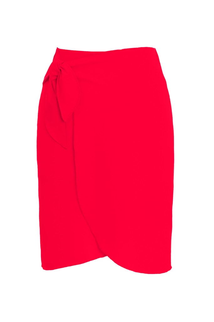 חצאית בגד ים מעטפת אדום אבטיח