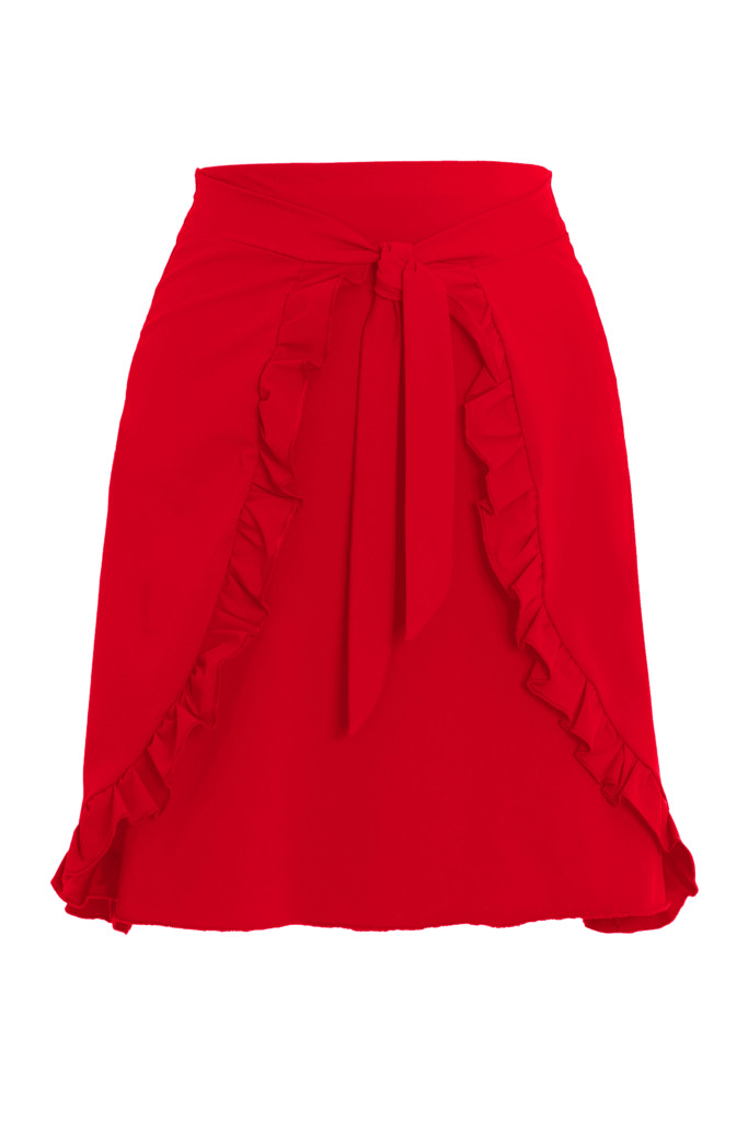 חצאית בגד ים וולן אדום